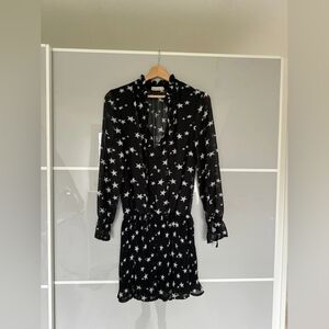 Black Star Print Dress
